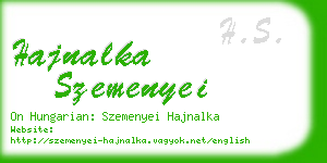 hajnalka szemenyei business card